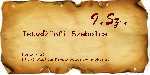 Istvánfi Szabolcs névjegykártya